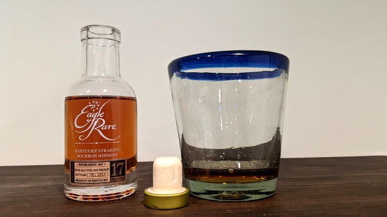 Small bottle of Eagle Rare 17-year-old bourbon from the 2024 Buffalo Trace Antique Collection