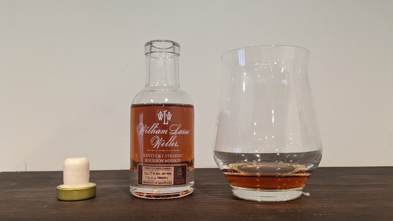 Small bottle of William Larue Weller bourbon from the 2024 Buffalo Trace Antique Collection