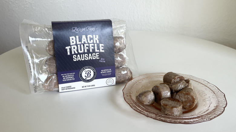 brooklyn cured black truffle sausage sliced