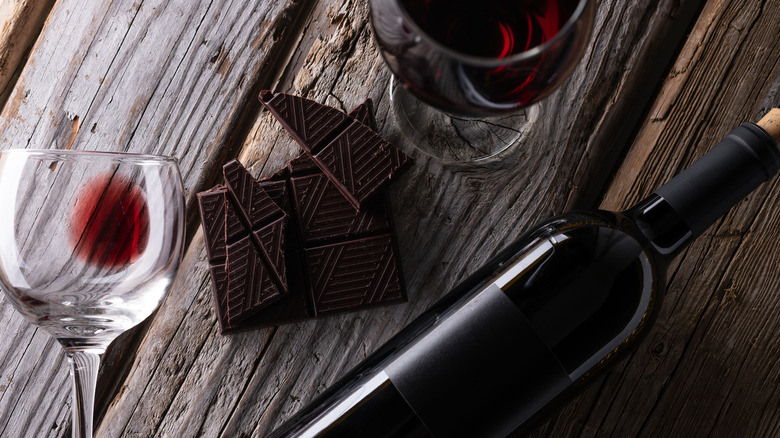 wine with chocolate