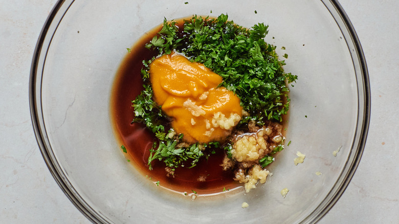 marinade ingredients in a bowl