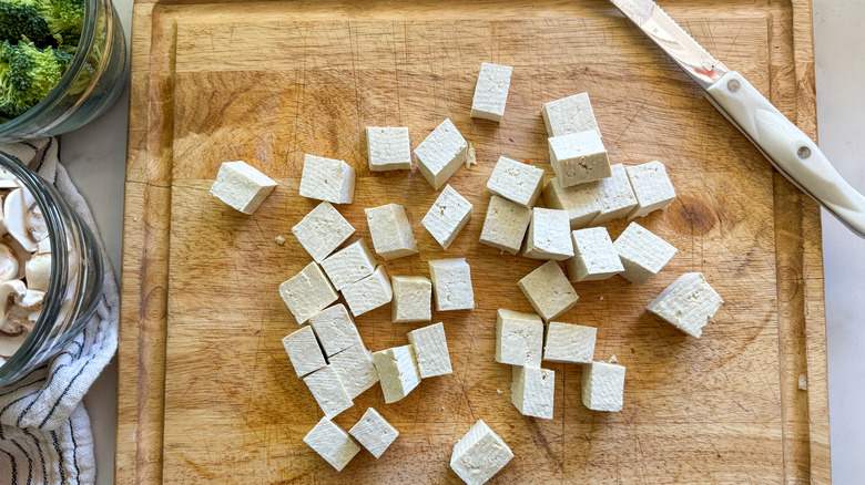 chopped tofu