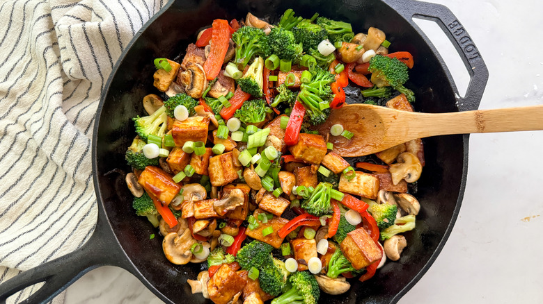 stir-fry in pan