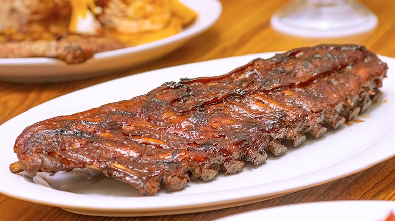 Texas Roadhouse full rack of barbecue ribs