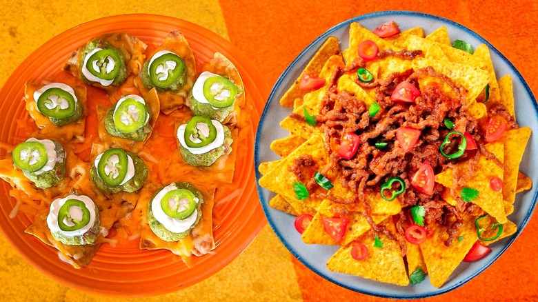 Standard and Texas nachos comparison