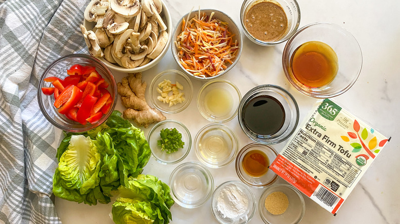 ingredients for lettuce wraps