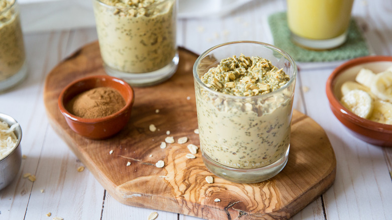 Thai overnight oats on table