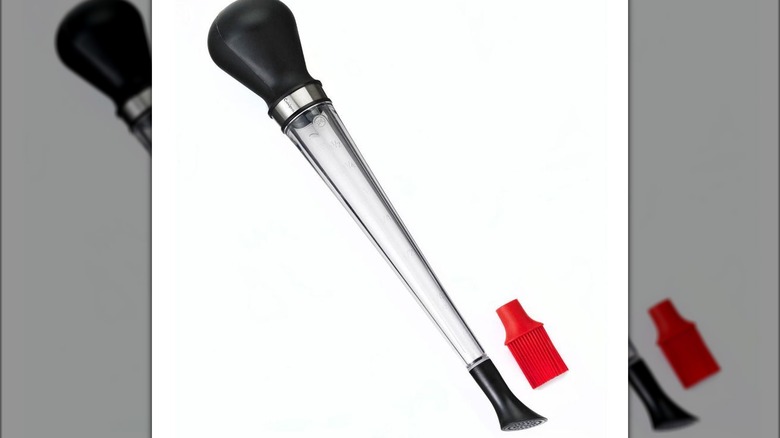 turkey baster black red attachment