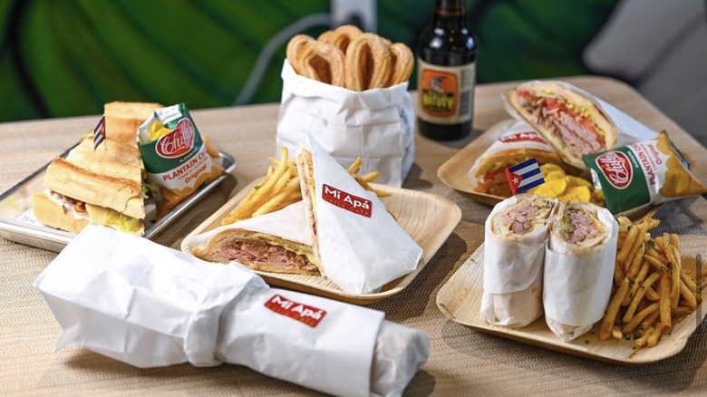 sandwiches and chips spread