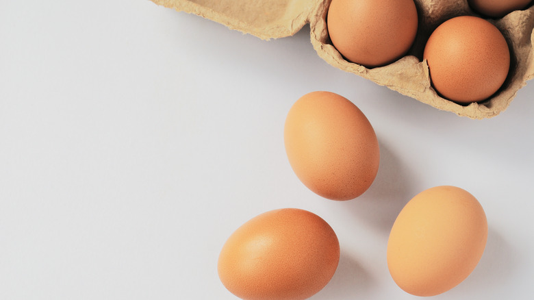 Eggs from a carton 