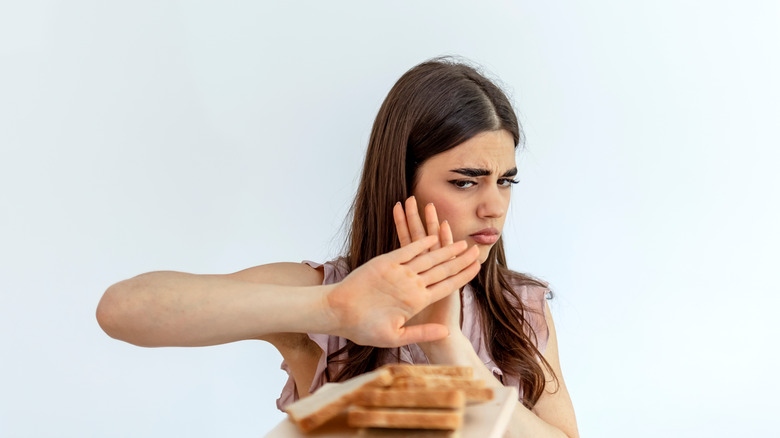 Women refuses bread