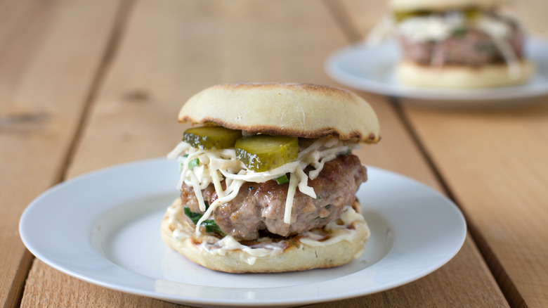 English muffin burger