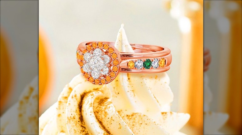 Pumpkin spice latte engagement ring