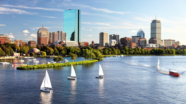 Charles River with boats