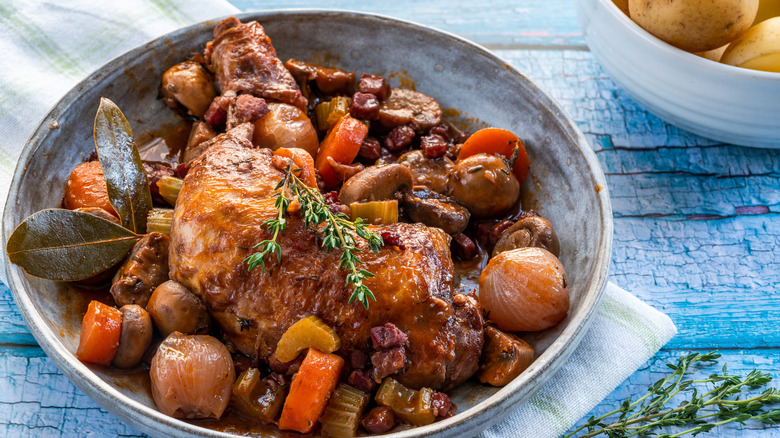 Coq au vin rustic bowl 