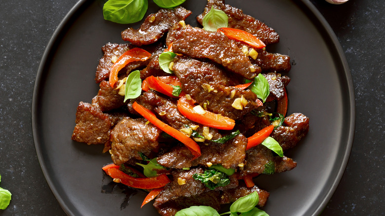 Beef vegetable stir-fry  
