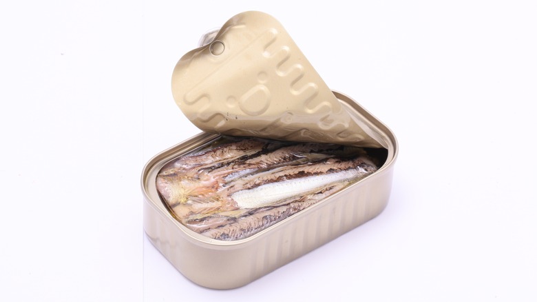 Open can of sardines