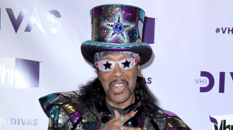 Bootsy Collins in bedazzled outfit