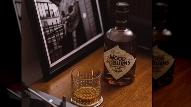 woodburns whisky and glass