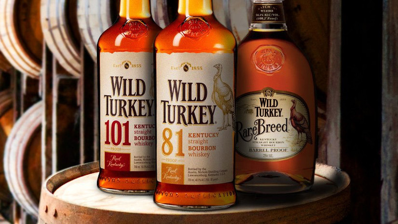 assorted Wild Turkey bottles