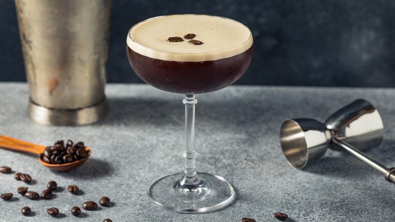 Espresso Martini in coupe glass