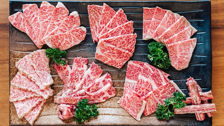 Japanese wagyu marbled