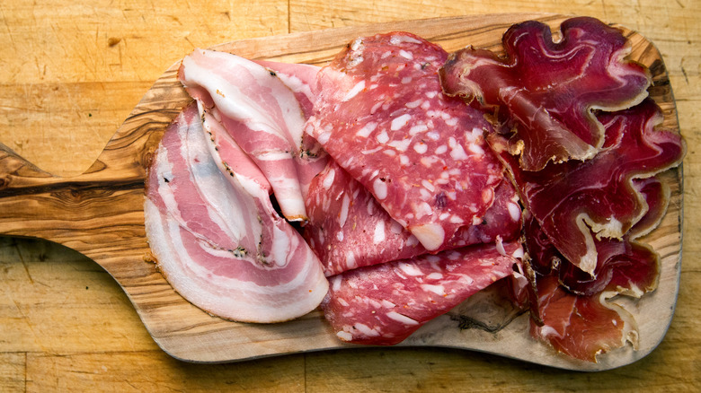 Charcuterie board meats