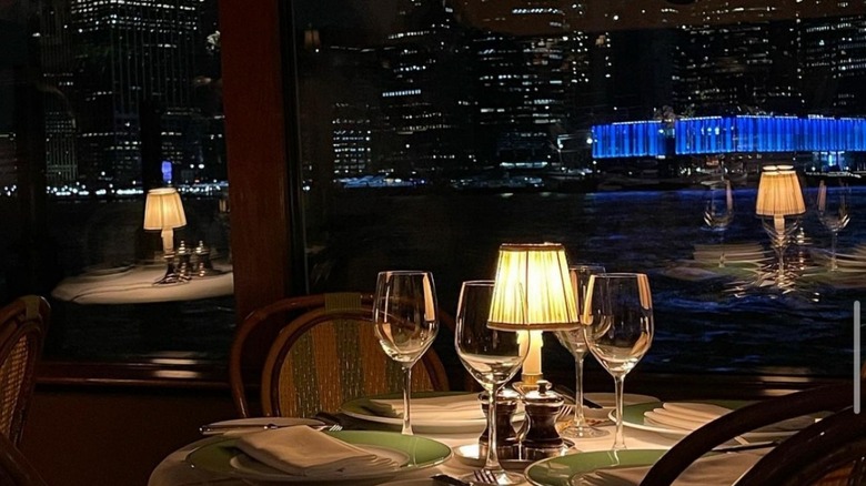 A tableside NYC skyline view