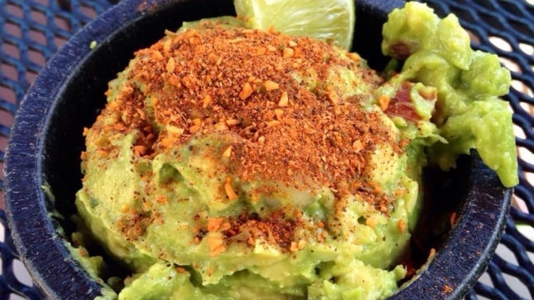 spiced guacamole in bowl