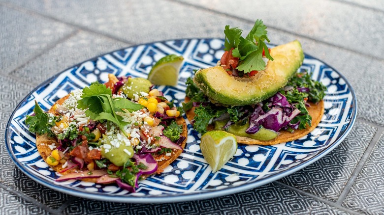 Loaded tacos on crispy tortillas