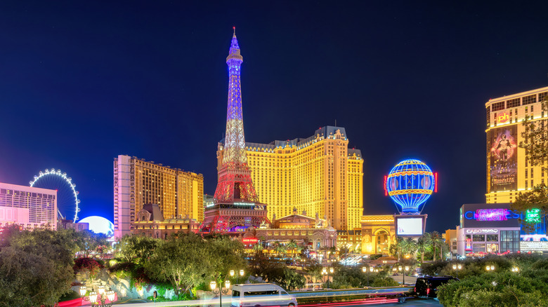 Night view of Las Vegas Strip