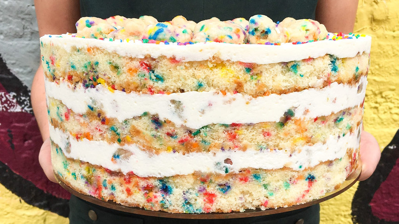 Milk Bar cake with sprinkles