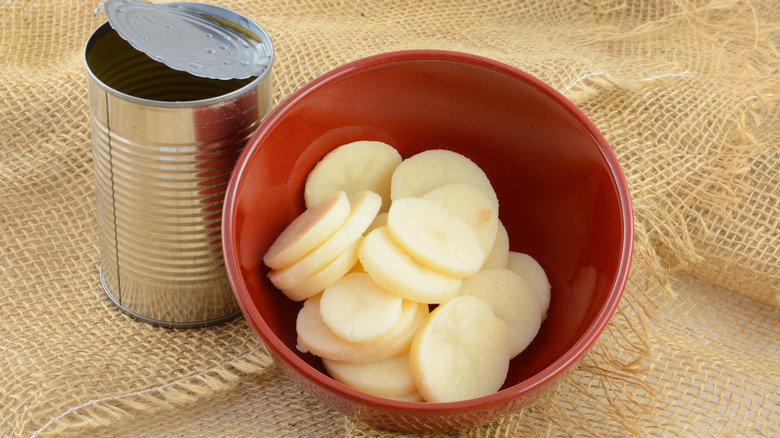 sliced canned potatoes