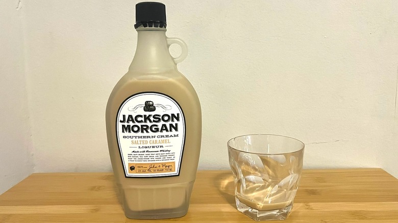 Jackson Morgan Salted Caramel bottle and glass