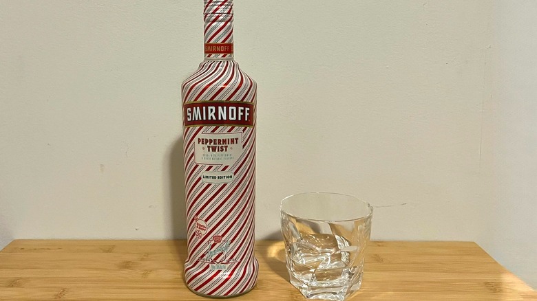 Smirnoff Peppermint Twist bottle and glass