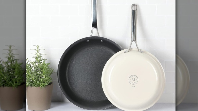 Two piece nonstick pan set