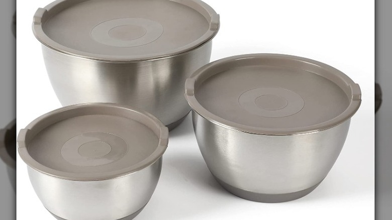 Steel mixing bowls