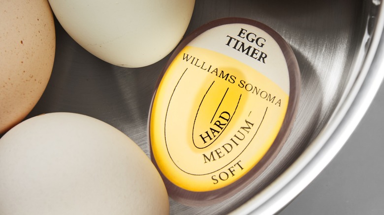 Egg timer in pot