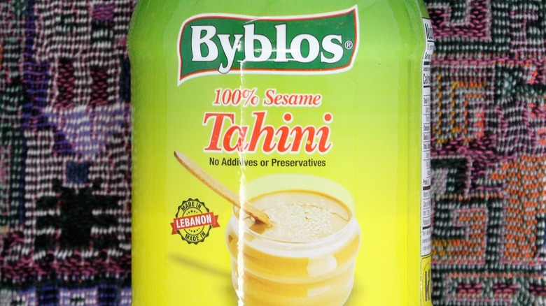 bottle of Byblos tahini
