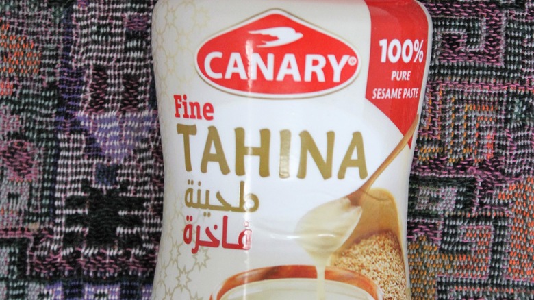 bottle of Canary tahina