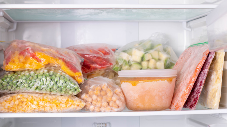 Frozen meals in containers