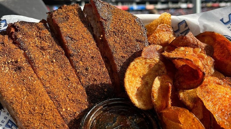 slab of ribs with sides