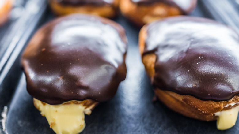 Boston cream donut with filling