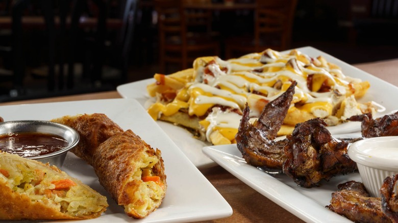 entrees including philly cheese eggrolls