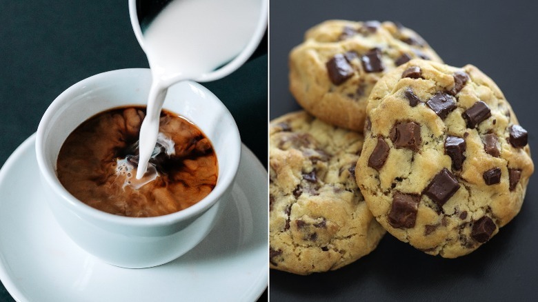 coffee cream chocolate chip cookies