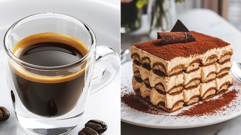 espresso shot tiramisu plated