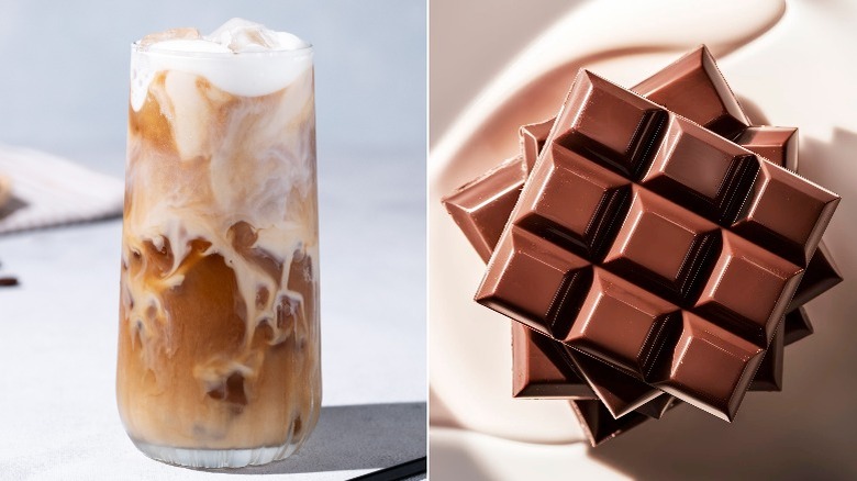 iced latte chocolate bar squares