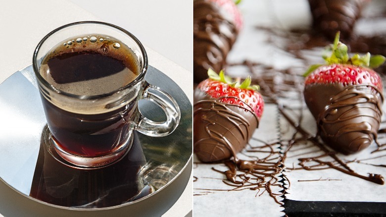 coffee mug chocolate covered strawberries