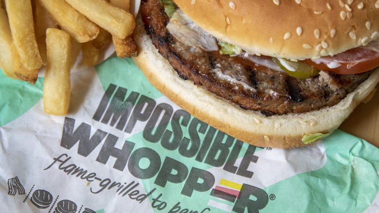 Impossible Whopper and fries