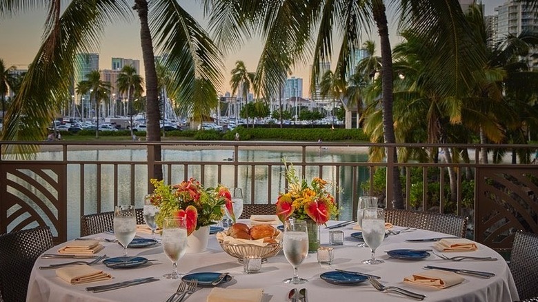 Restaurant terrace view